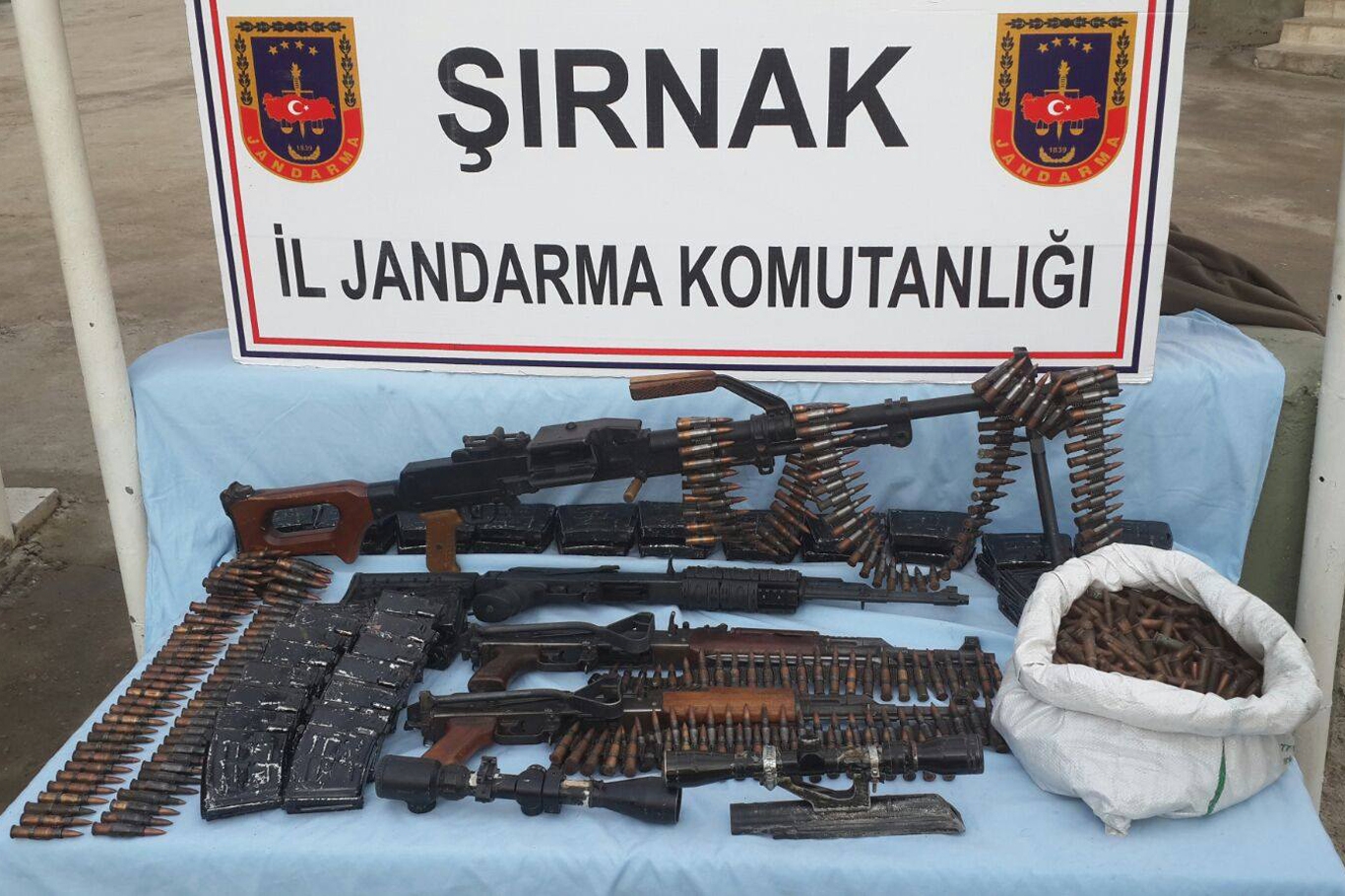 Şırnak’ta çok sayıda mühimmat ele geçirildi Şırnak’ta çok sayıda mühimmat ele geçirildi